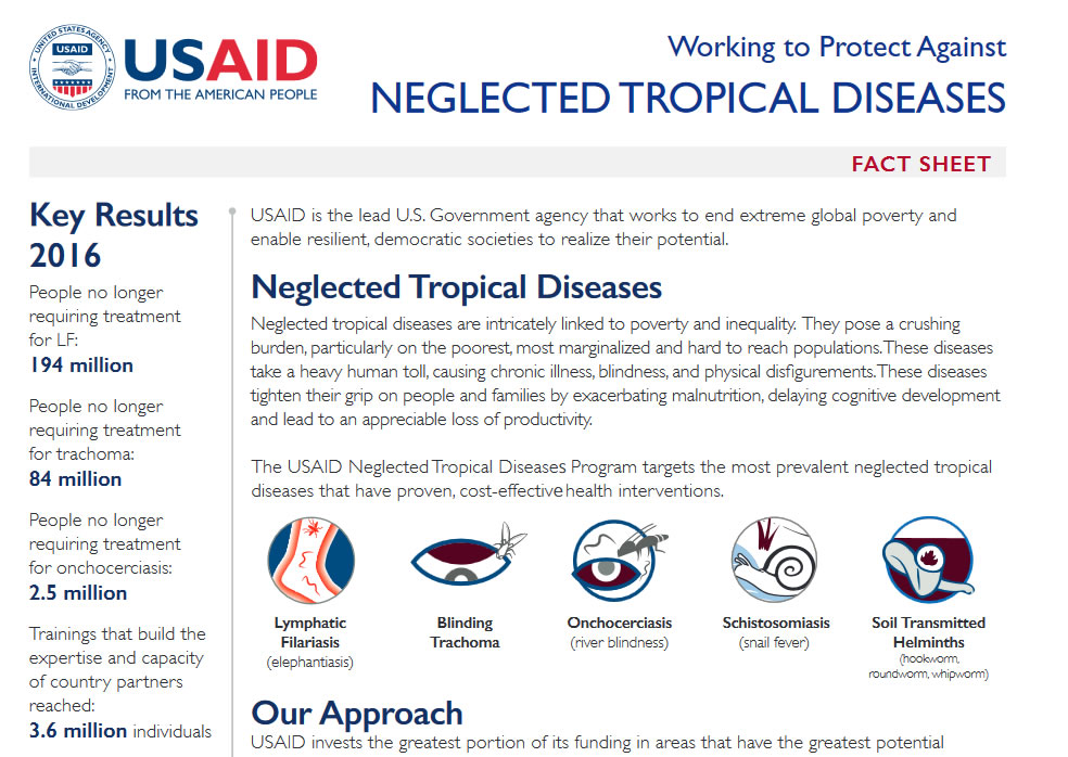 Screenshot of the NTD Fact Sheet cover.