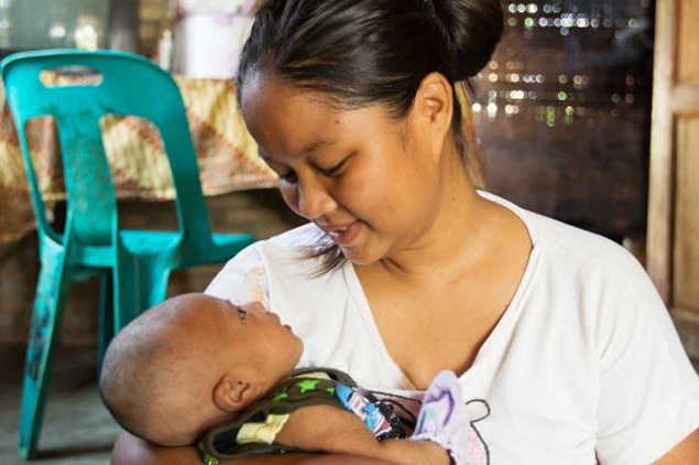 Desi, who experienced a life-threatening complication during the delivery of her first child
