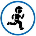 Icon of a running child