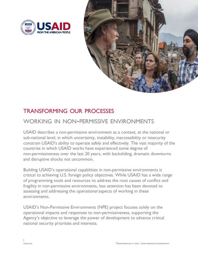 Fact Sheet: Working in Non-Permissive Environments