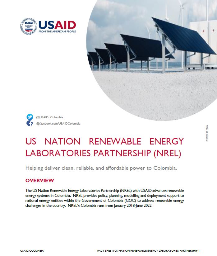 US Nation Renewable Energy Laboratories Partnership (NREL) Fact Sheet