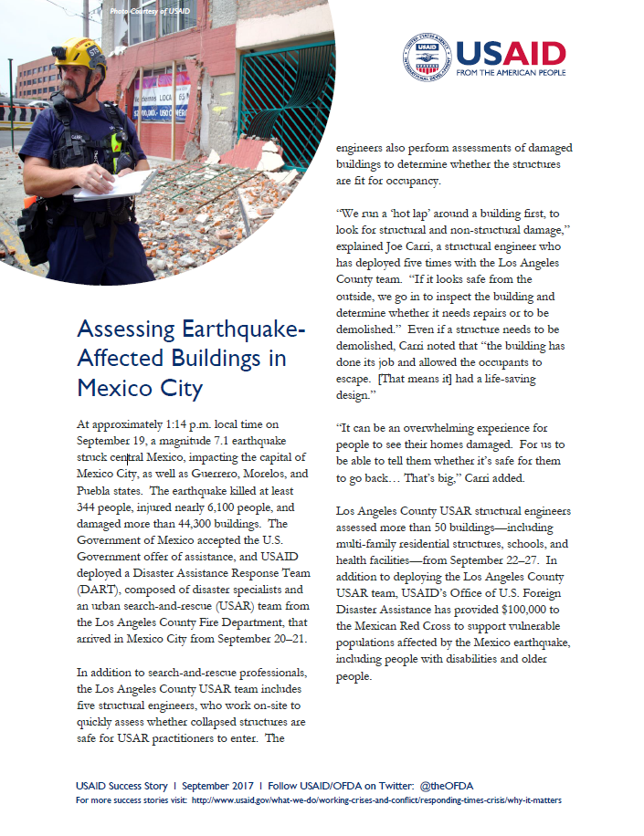Assessing Earthquake-Affected Buildings in Mexico City
