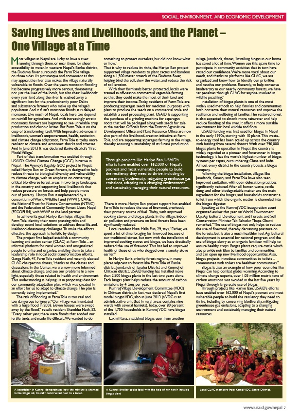 USAID Nepal Newsletter_one village at a time 