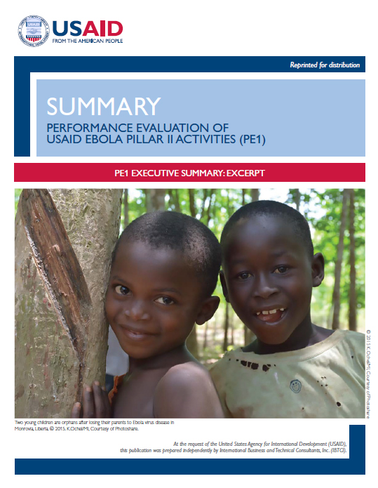 Excerpt Performance Evaluation Of Usaid Ebola Pillar Ii Activities (Pe1)