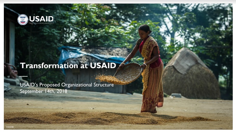 Presentation: USAID's Proposed Structure