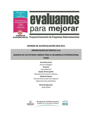 Informe de Autoevaluación - Evaluamos para Mejorar (Spanish)