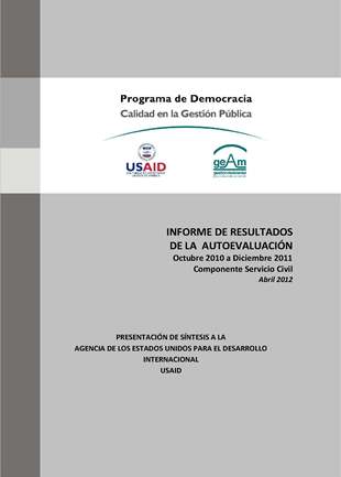 Informe de Resultados de la Autoevaluación - Servicio Civil (2012, Spanish)