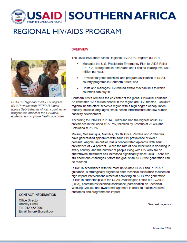 Dec 2016: Regional Health Program