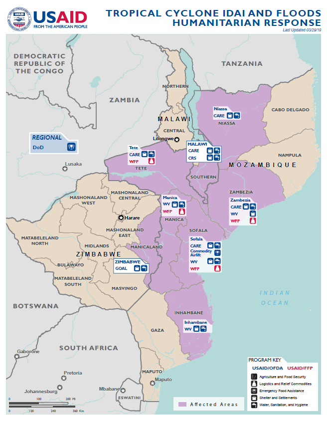 Southern Africa - Tropical Cyclone Idai - Map #3 FY2019