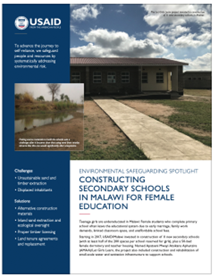 Constructing Secondary Schools in Malawi for Female Education