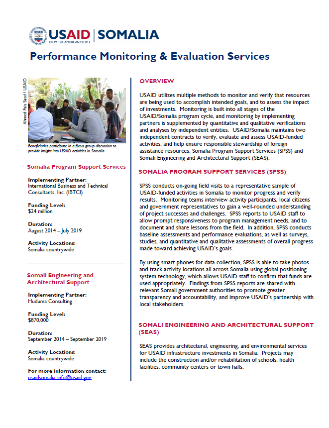 Fact Sheet - Performance Monitoring and Evaluation