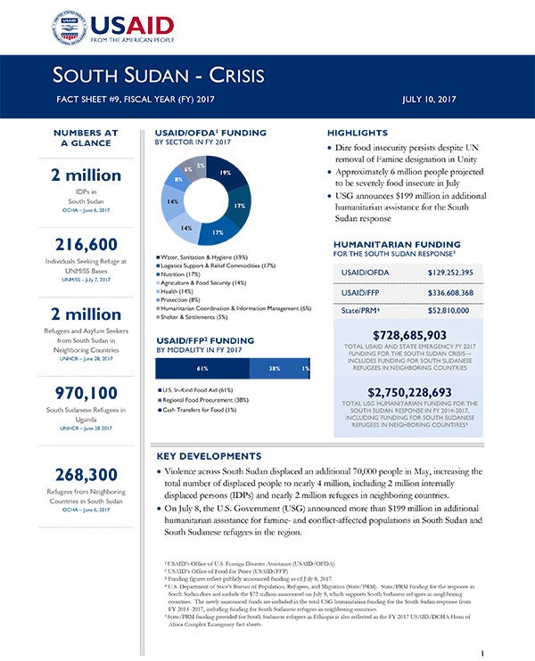 South Sudan Crisis Fact Sheet #9