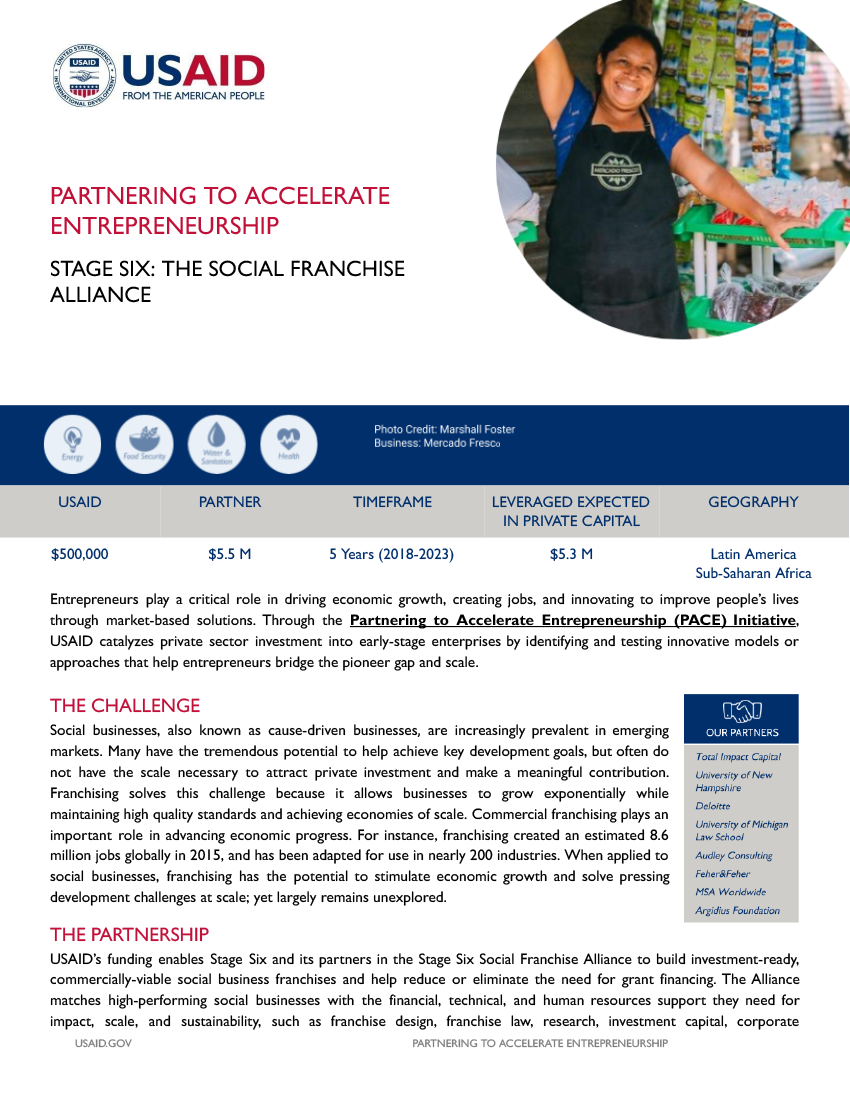 Stage Six: The Social Franchise Alliance