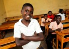 Johnie Pierre, 13, is one of thousands of Haitian children to receive shoes through the Haiti Neglected Tropical Disease Control