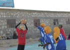 Girls practice their game during basketball camp in Garowe.