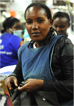 Photo of garment worker in East Africa