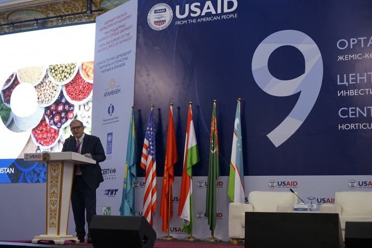 USAID Deputy Assistant Administrator Javier Pierda delivering opening remarks at the ninth Central Asia Trade Forum in Shymkent, Kazakhstan 2019