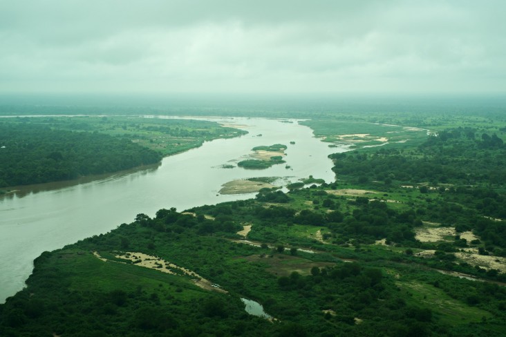 Aerial view of the Rufiji River