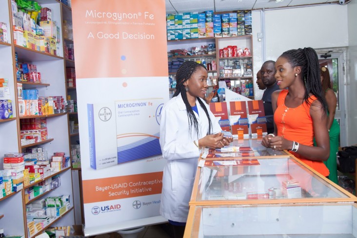 More than 8,500 pharmacists in sub-Saharan Africa were trained on voluntary family planning counseling as a result of USAID’s public-private partnership with Bayer HealthCare. 