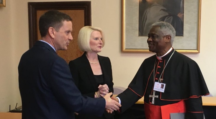 USAID Administrator Mark Green meets with Cardinal Peter K. Turkson of the Dicastery for Promoting Integral Human Development and Callista Gingrich,  U.S. Ambassador to the Holy See. 