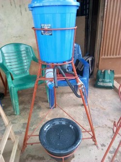 Handwashing station in Benin