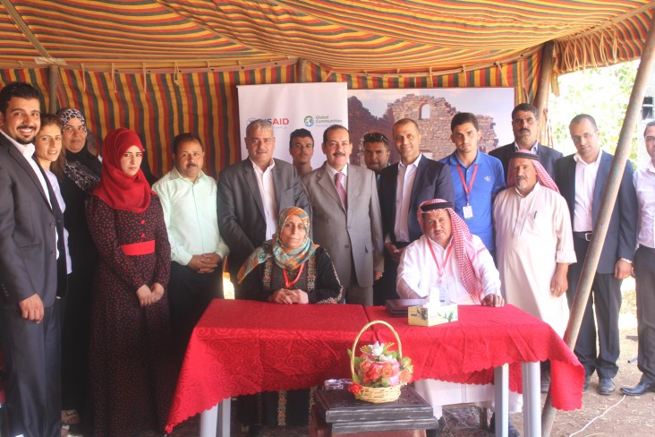 Members of the Um Al Jamal Community Engagement Project team 