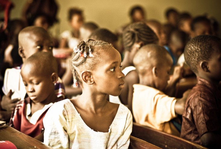 Malian girl in her classroom.
