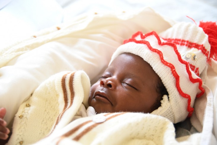Angel Light Nyangoma was born premature and cared for in the Saving Mothers, Giving Life-supported NICU in Kyenjojo Hospital, Uganda. 