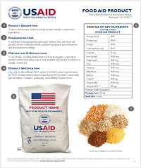Sample Food Aid Product Description Sheet