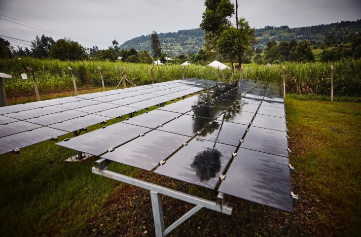 A solar array powering a mini-grid serving more than 300 households in Kisii County, Kenya.