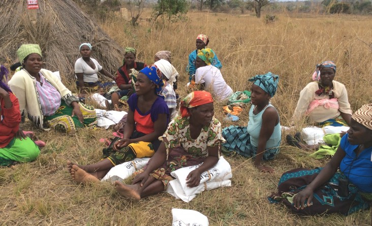 Women farmers in northern Ghana were aong the many soybean success kit recipients.