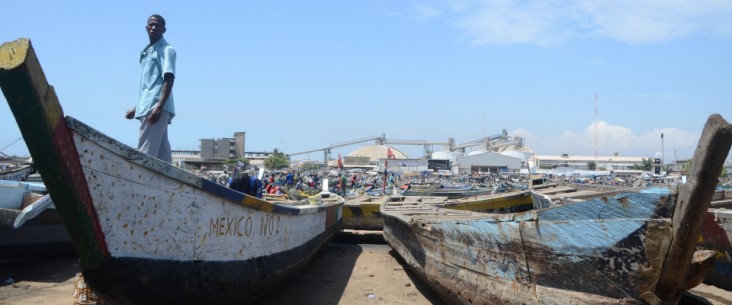 Fishing port in Ghana