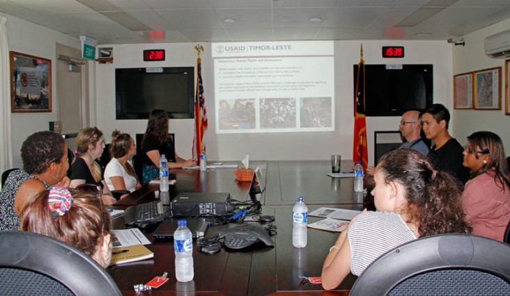 USAID shares information with Australian Catholic University students.