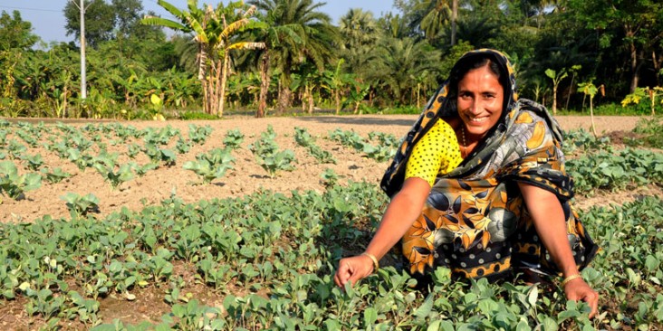USAID empowers women smallholder farmers by providing opportunities for them to raise crops and generate income.