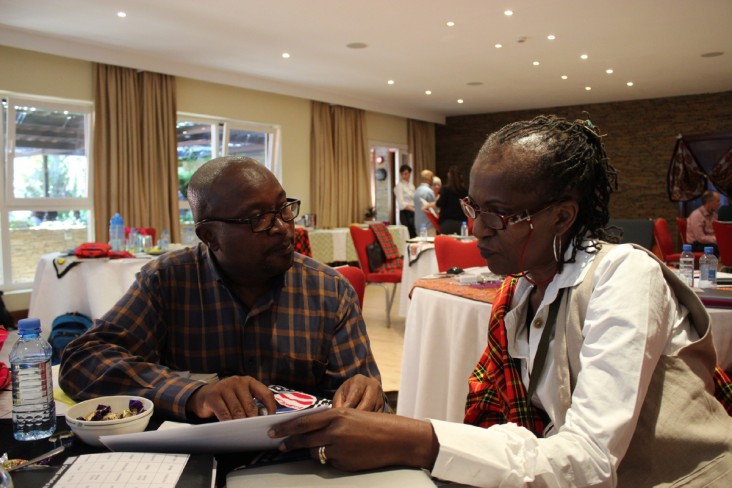 Daisy Ouya and Chaacha Mwita, members of CASPR, at the annual Coalition workshop in Nairobi, Kenya