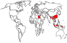 Focus countries for USAID’s H5N1 Avian Influenza Investment