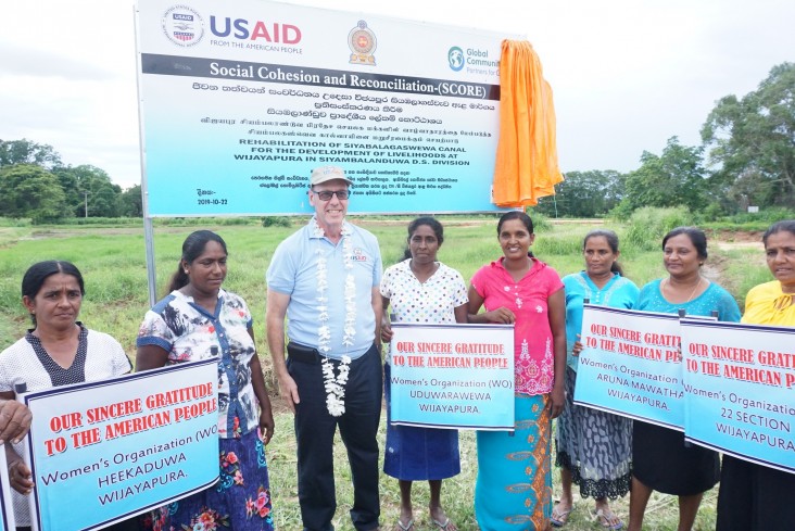 Mr. Reed Aeschlimann, Mission Director of the United States Agency for International Development (USAID) for Sri Lanka and Maldives, handed over a renovated irrigation canal to the farming community of Wijeyapura, Moneragala on October 22, 2019. 