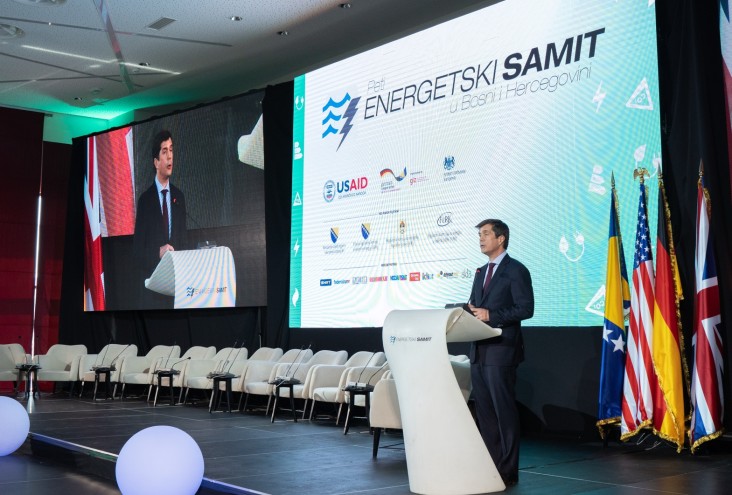 U.S. Ambassador Eric Nelson addressing the 5th BiH Energy Summit in Neum (April 2019).