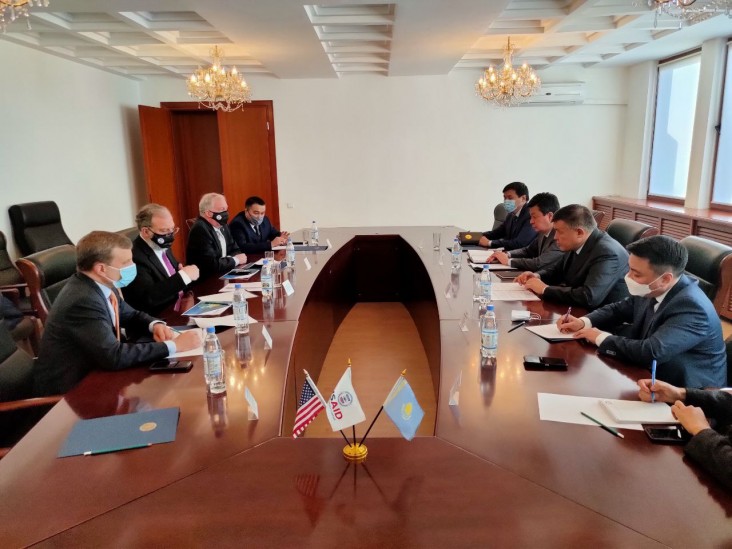 Representatives from the U.S. Mission to Kazakhstan meeting with Ministry of Foreign Affairs officials