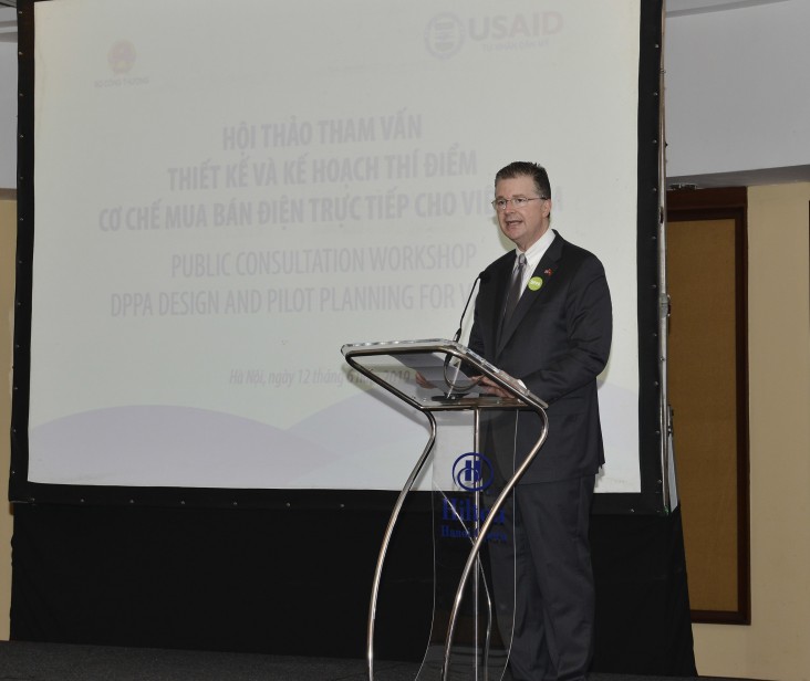 U.S. Ambassador to Vietnam Daniel J. Kritenbrink speaks at the event.