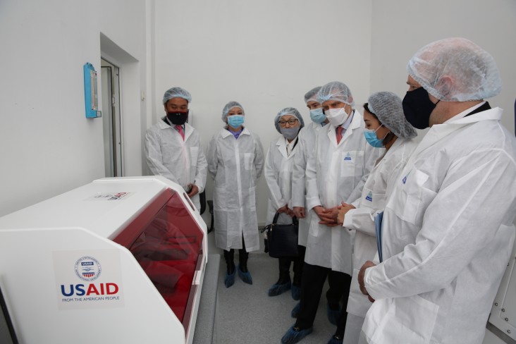 U.S Consulate Almaty personnel visited the Scientific and Practical Center for Sanitary and Epidemiological Expertise lab in Almaty