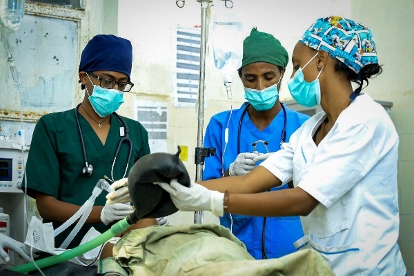 Image of Ethiopian medical students training