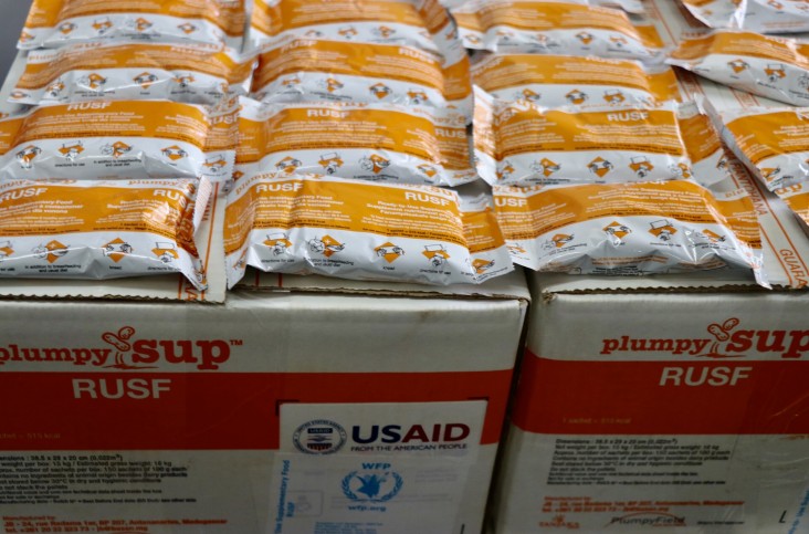 The $500,000 will be used to buy and distribute locally-made malnutrition supplement