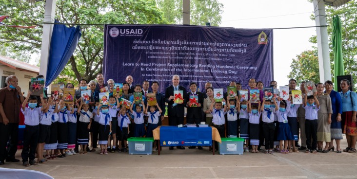 United States Hands Over Supplementary Reading Books to the Ministry of Education and Sports