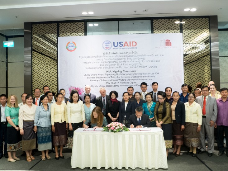 Ambassador Bitter and Lao government officials joined a ceremony to formally launch #USAIDOkard