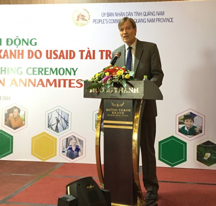 USAID/Vietnam Mission Director Michael Greene speaks at the launch.