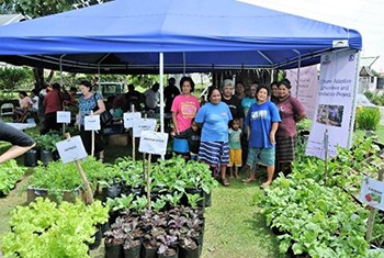 The home gardeners of Yap sold fresh produce at the World Food Day and Yap Day celebrations.