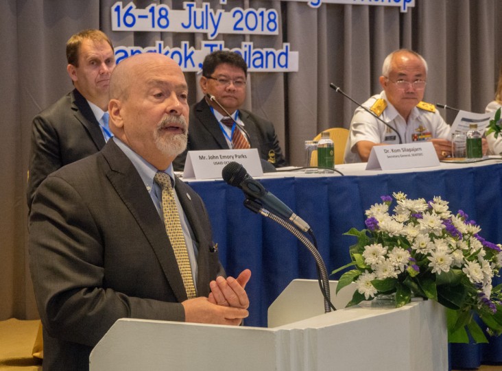 Richard Goughnour opens the USAID Oceans planning workshop in Bangkok.