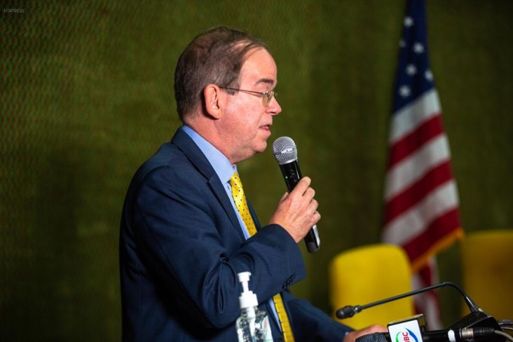 U.S. Embassy Chargé d’Affaires a.i. David Young delivers remarks at Let’s Read Materials Handover