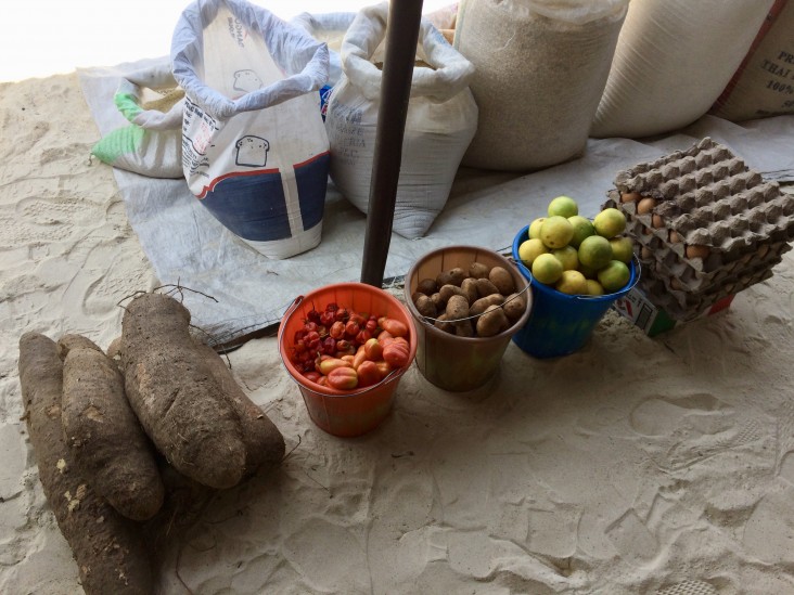 Food products available at a vendor's shop in northeast Nigeria 
